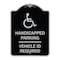 Signmission Handicapped Parking Vehicle Id Required Handicapped Heavy-Gauge Alum Sign, 24" x 18", BS-1824-23912 A-DES-BS-1824-23912 - alternate 1